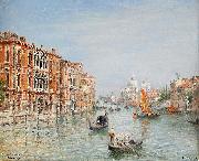 Frans Wilhelm Odelmark Canale Grande - Venice oil on canvas